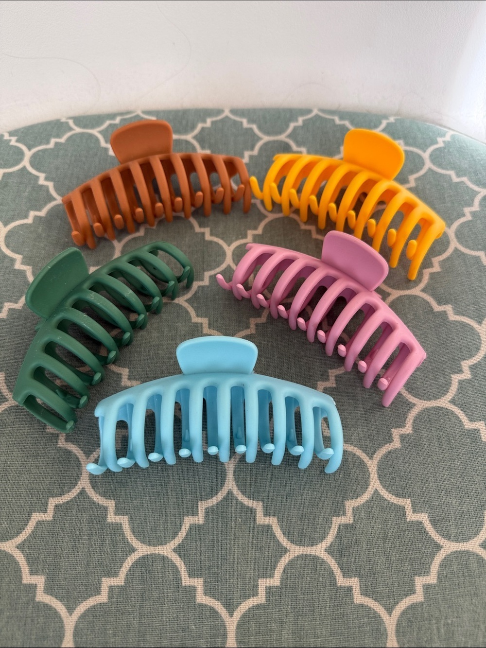 Matte Colorful Jaw Clip Set - Pastel & Earth Tones (5)